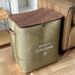 Household Fabric Zipper Quilt Bag Wardrobe Clothes Box Moving Dormitory Solid Color Handheld Storage Basket_voghion.com