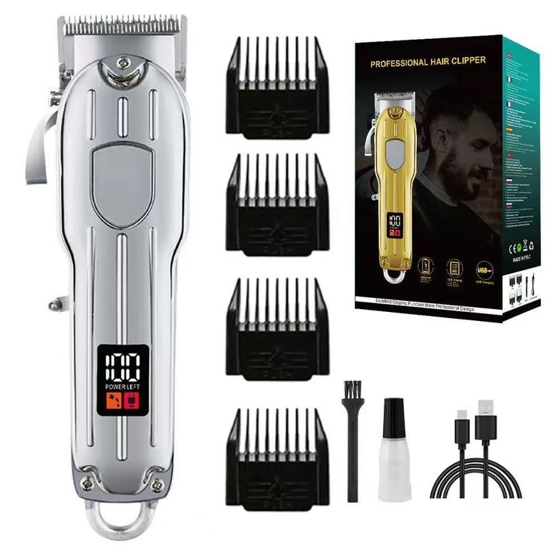 Professional Hair Clipper With Digital Display, Titanium Alloy Blade, USB Rechargeable & Waterproof For Men, Women & Pets​_voghion.com