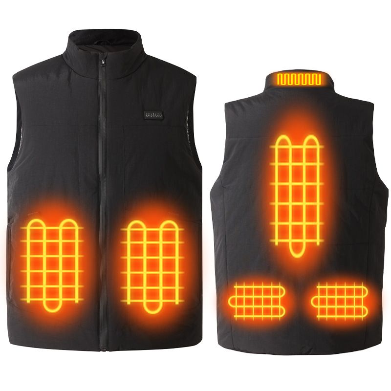 Herenkleding nieuwe stijl verwarmingsvest nieuwe stijl slimme verwarmingskleding USB elektrisch verwarmingsvest opladen verwarmingskleding_voghion.com