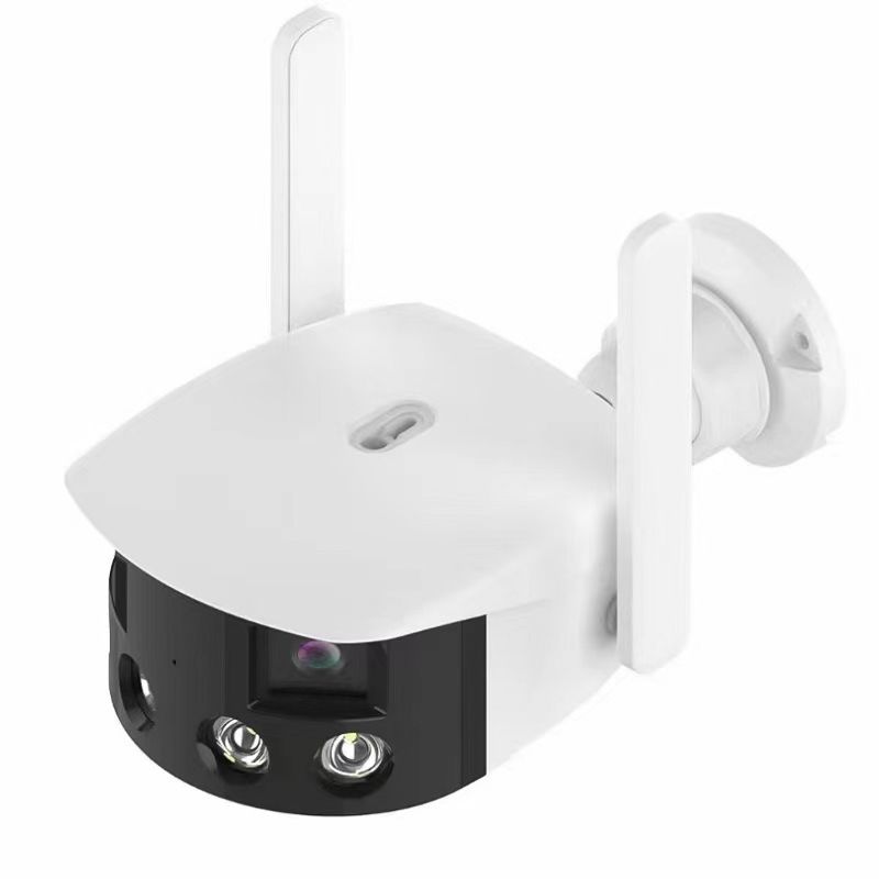 Q38 WIFI Humanoid Recognition AI Alarm 180 Degree Dual 2MP IP Camera, Plug:US Plug_voghion.com