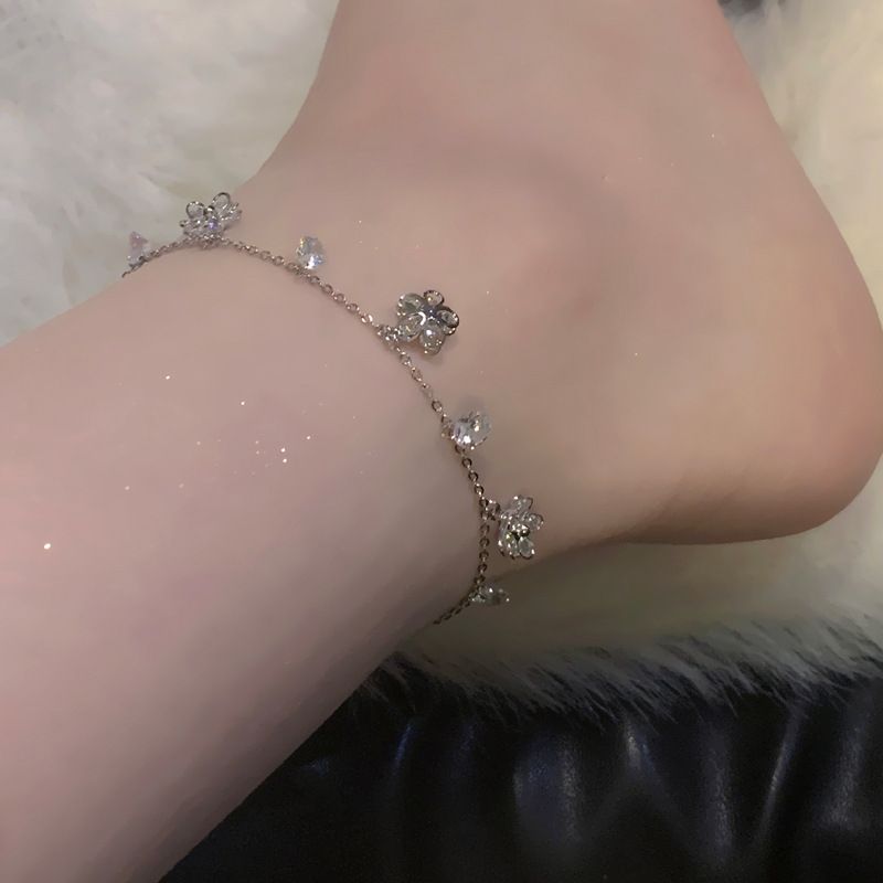 Luxurious, Fashionable, Simple, Exquisite ！ Tassel Zircon Small Flower Niche, Fairy Like, High-End Ank_voghion.com