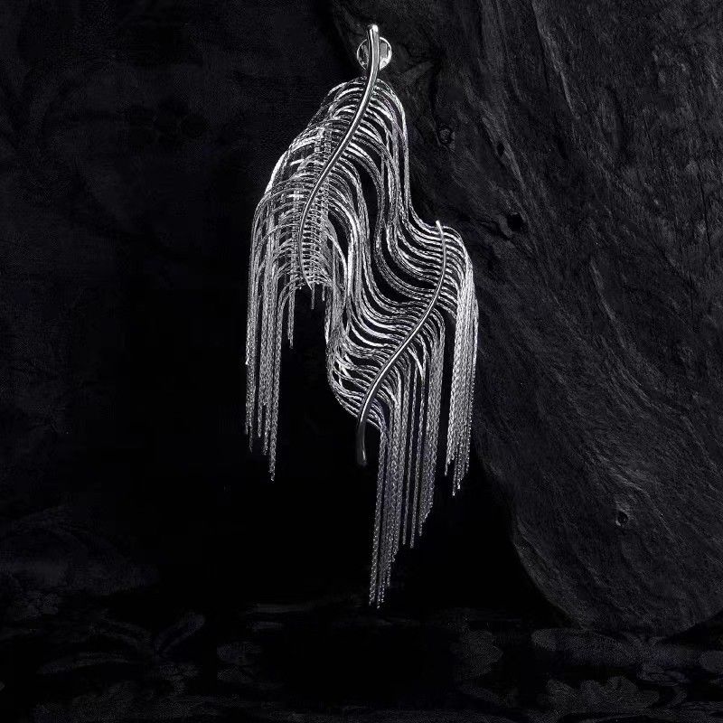 Elegant Long Tassel Earrings With A Swaying Motion That Adds A Of Sophistication And Charm To Any Outfit._voghion.com