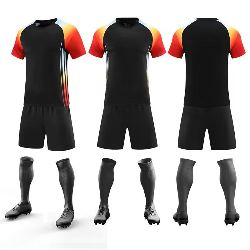 Vīriešu apģērbs īsroku futbola formas tērps bērnu pieaugušo studentu sacensībām pārrobežu sporta Ņūdžersijas vasara_voghion.com