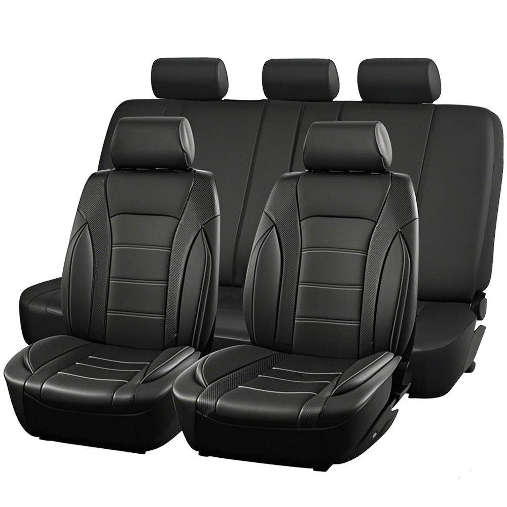 AUTO PLUS Set completo di coprisedili in pelle per auto di dimensioni universali, adatti per auto, SUV, camion, accessori per interni_voghion.com