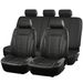 AUTO PLUS Set completo di coprisedili in pelle per auto di dimensioni universali, adatti per auto, SUV, camion, accessori per interni_voghion.com