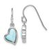 Sterling Silver Rhodium-plated Light Blue Larimar Heart Dangle Earrings_voghion.com
