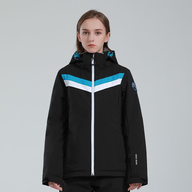 Nová módní outdoorová sněhová bunda barevně ladící_voghion.com