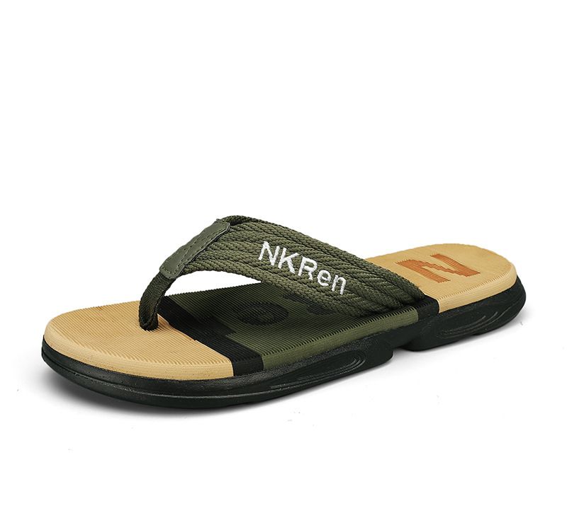 Pantofole da uomo con suola spessa, ciabatte da spiaggia resistenti all'usura e antiscivolo, infradito casual estive da uomo_voghion.com