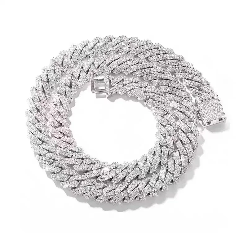 kaelakee moissanite kett kett kuuba link Horizon Iced Out Pass Diamond Tester vvs ehted meestele kingitus_voghion.com