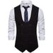 Lässige, modische, zweireihige Slim-Fit-Weste für Herren mit U-Ausschnitt_voghion.com