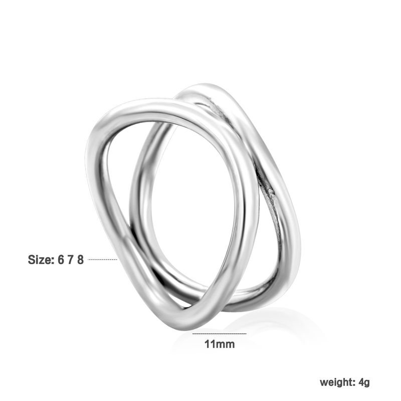 Anello singolo aperto INS Zircone Fashion Design minimalista per donna_voghion.com