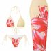 Damenbekleidung Bikini Plus Wickelrock Dreiteiliger Badeanzug Strandanzug_voghion.com