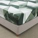 Dark Green Triangle Geometric Mattress Cover Polyester 3D Printed Bedspread_voghion.com