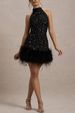 Women's Clothing New Sexy Sleeveless Slim Shiny Plush Dress Dress Sequins_voghion.com