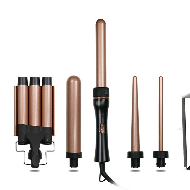 Haarstab, Eierrollenstab, multifunktionaler Kopfwechsler, Lockenstab, 4-in-1-Automatik-Lockenstab_voghion.com