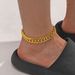 Men's Hot-Selling Simple Smooth Cuban Chain Personality Hip-Hop Style Exaggerated Jewelry Anklet_voghion.com