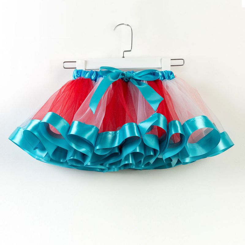 Kid's Clothing 2024 children's clothing with lining mesh rainbow skirt dance performance children's tutu skirt skirt girls short skirt_voghion.com