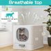 Leak-proof Enclosed Cat Litter Box Pull Drawer Kitten Training Toilet With Scoop And Lid Anti-Splashing_voghion.com