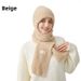 Nuovo stile, sciarpa da neve, berretto lavorato a maglia con fodera in pile, caldo e antifreddo, per autunno e inverno da donna_voghion.com