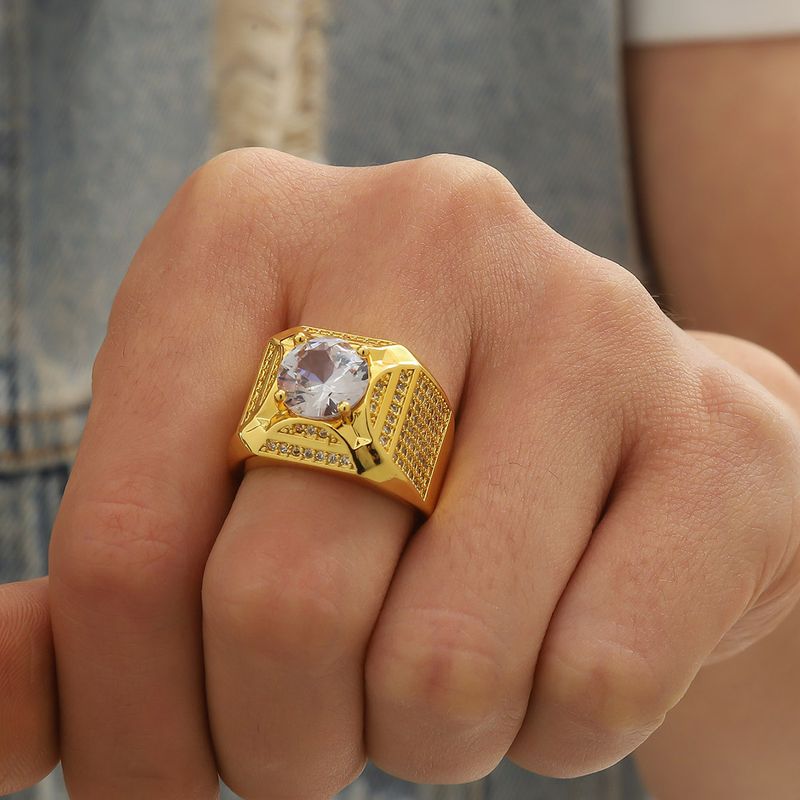 Anello di lusso da uomo con diamanti in edizione limitata, di alta gamma e brillante_voghion.com