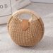 Women's Bags Internet Celebrity Same Style Fashion Leisure Pastoral Rattan Straw Women's Small Round Handbag Seaside Holiday Beach Bag Shell Bag_voghion.com