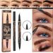 Eye Shadow & Liner CombinationTwo Pronged Eyebrow Pencil, Natural And Long Lasting, No Smudging, Sweat Proof, Non Fading, Ultra Fine Eyeliner_voghion.com