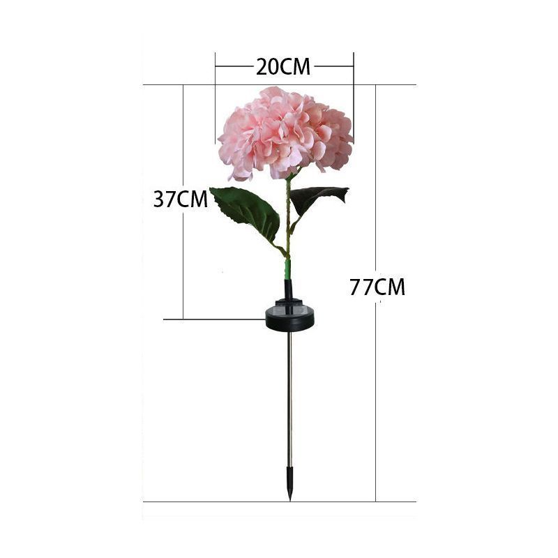 Solar Hydrangea LED Outdoor Waterproof Decorative Balcony Garden Ground Plug Landscape Lawn Light_voghion.com
