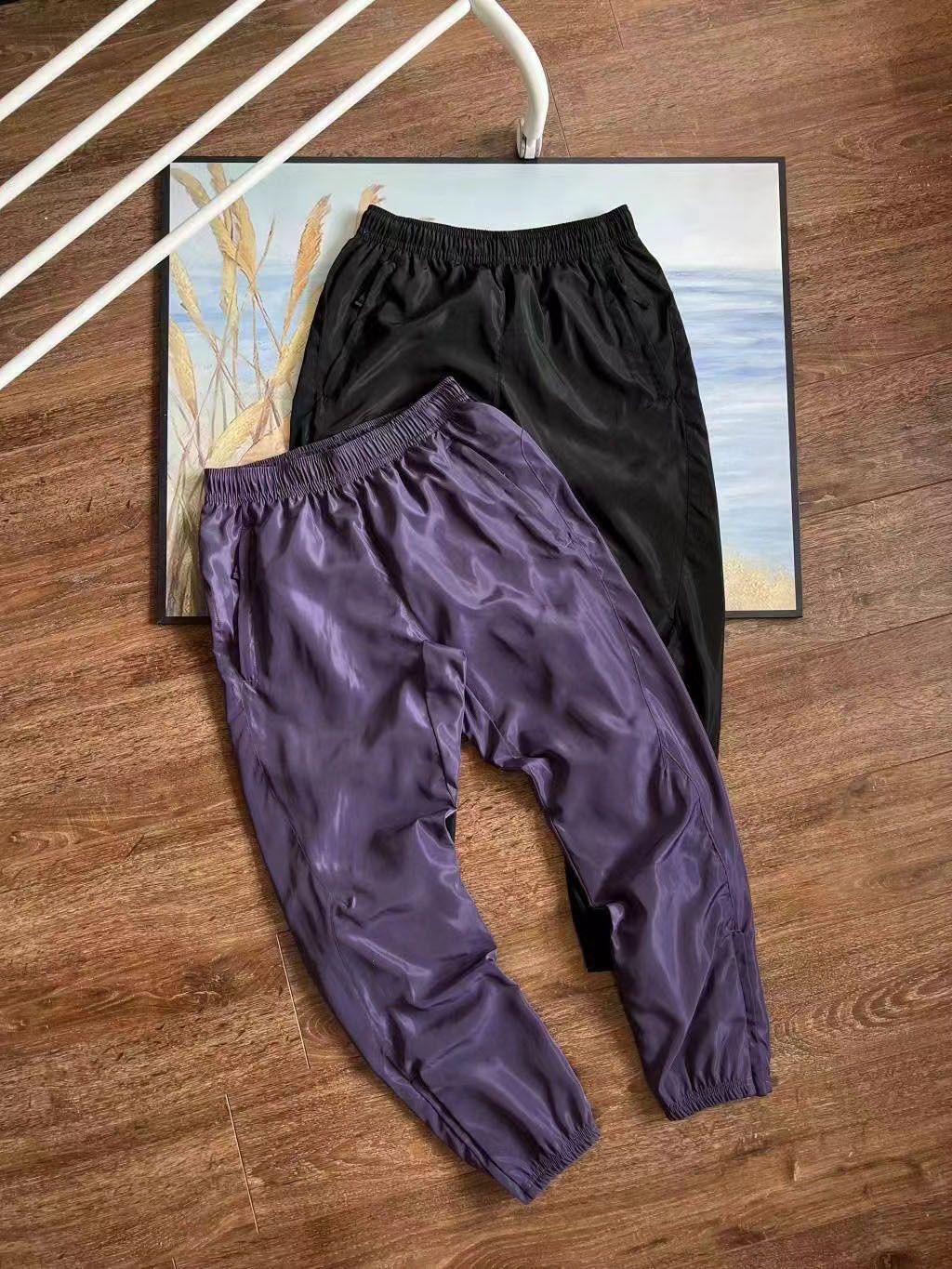 Wiosna Jesień Nowe Męskie i Damskie Rajstopy Z Tkanego Nylonu Z Zamkiem Błyskawicznym Z Tej Samej Serii Dla Par 817_voghion.com