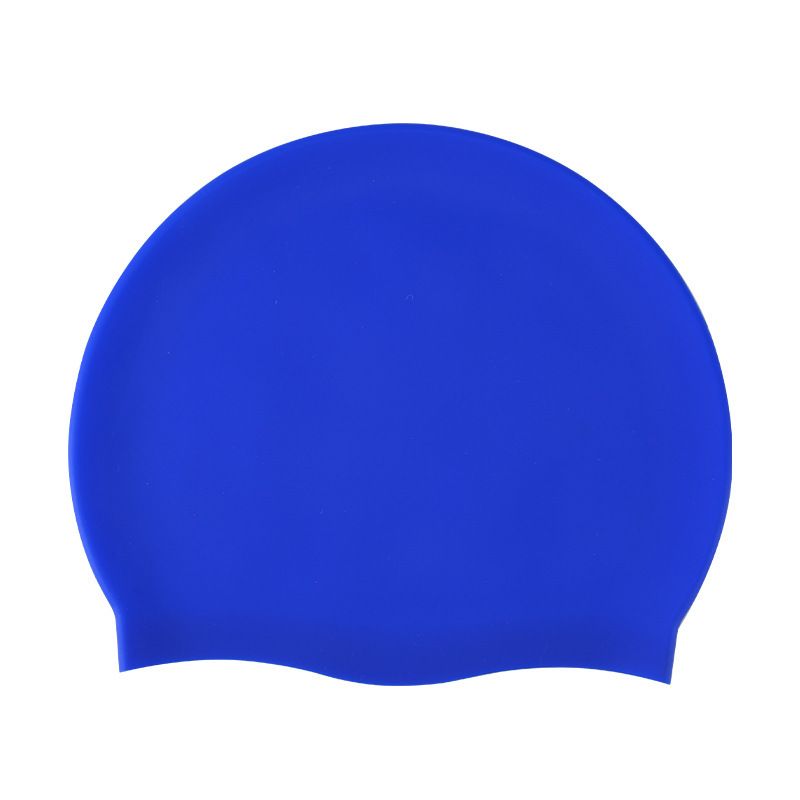 Large Particle Ear Protection Silicone Swimming Cap Adult Long Hair Solid Color Waterproof Comfortable Stretchable Water Drop Swimming Cap_voghion.com