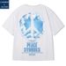 C&JOversize Fashion Plus Anti War Print Loose ins T-shirt met korte mouwen voor heren Trend 2023 Halve mouw_voghion.com