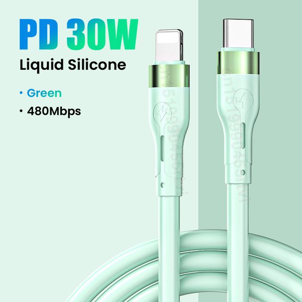 USB PD30W C Cavo di ricarica rapida per iPhone 14 13 12 Pro Max Cavo di ricarica per telefono cellulare in silicone liquido originale harging in grado_voghion.com