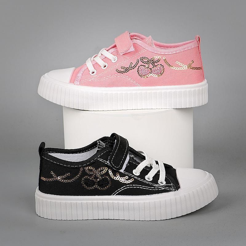 Anne ve Çocuk Kız çocuk kanvas ayakkabılar sonbahar yeni moda rahat çocuk kız ayakkabıları yumuşak taban nefes alabilen erkek çocuk düşük üst çocuk ayakkabıları_voghion.com