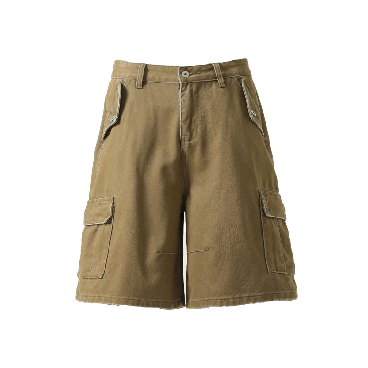 Herrenbekleidung Sommer Neue Arbeitskleidung mit weitem Bein Lässige Shorts Herren Lose Kurzhose Gerade Lange Hose_voghion.com
