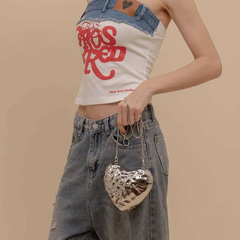 Borsa a tracolla monospalla da donna, nuova, 2024, con motivo a conchiglia irregolare, a forma di cuore, alla moda, da sera_voghion.com