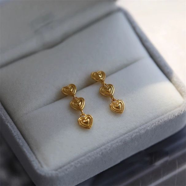 New niche design love earrings for women, romantic peach heart string decoration, face shape, long earrings, ear_voghion.com