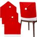 Christmas Red Brushed Fabric Home Decoration Restaurant Hotel Atmosphere Decorative Chair Cover_voghion.com