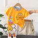 Sommardräkt för pojkar, trendiga baby- och barnkläder, kortärmade kläder med tecknad bil, sommar för ett år gammal pojke_voghion.com