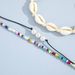 3-teiliges Set, schlicht, modisch, trendig, Bohème-Stil, bunte Perlenkordel, gewebte Muschel-Reisperlen-Fußkette_voghion.com