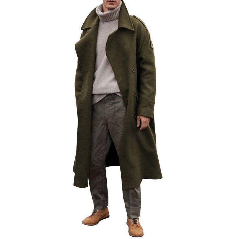 Men's Clothing long windbreaker men's coat over knee windbreaker _voghion.com