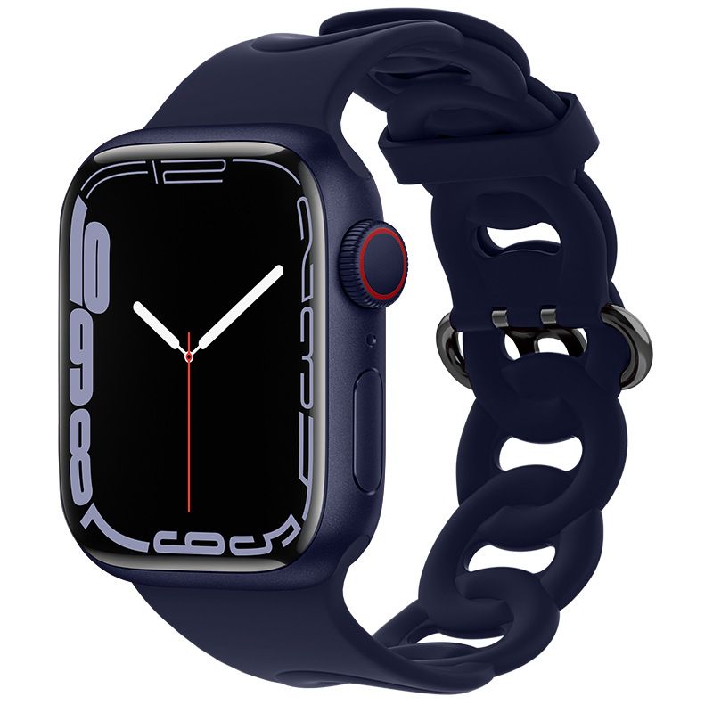 Silicone strap For Apple watch Ultra 49mm 8 7 45mm 41mm Breathable watch replacement band For iwatch 6 5 4 3 2 SE 44mm 42mm 40mm_voghion.com