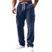 Men's Heavyweight Corduroy Work Pants – Vintage Casual Straight-Leg Trousers With Utility Pockets– Relaxed Fit For Urban Commuting_voghion.com