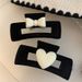 Love + Bow ~ Original Black Velvet Retro French Clip Small Fragrant Hepburn Wind Large Shark Clip Hairpin_voghion.com
