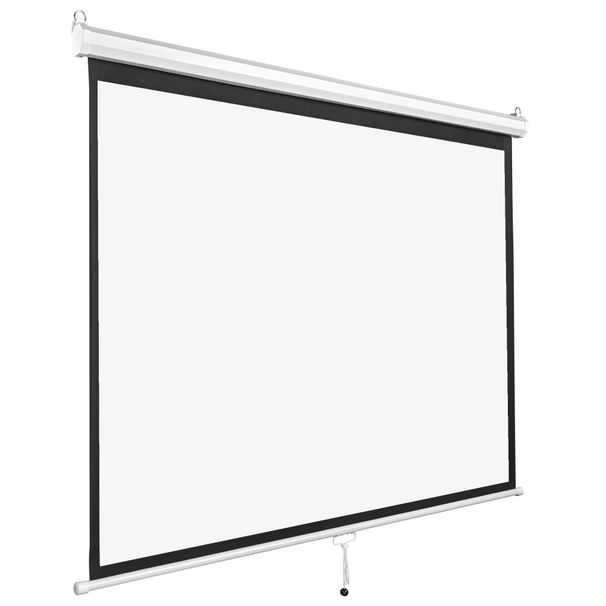 72in Diagonal 4:3 Manual Projector Screen_voghion.com