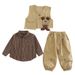 Five Small Seven 2025 Spring Autumn New Collection 0-4 Year Old Children's And Girls' Labor Clothing Hanging Bear Vest_voghion.com