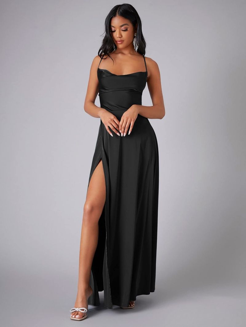 Robe dos nu sexy et amincissante pour femmes, jupe longue_voghion.com