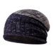 Winter plush knitted hat for men's outdoor stripe insulation with thick curled edges, elastic large head circumference,_voghion.com