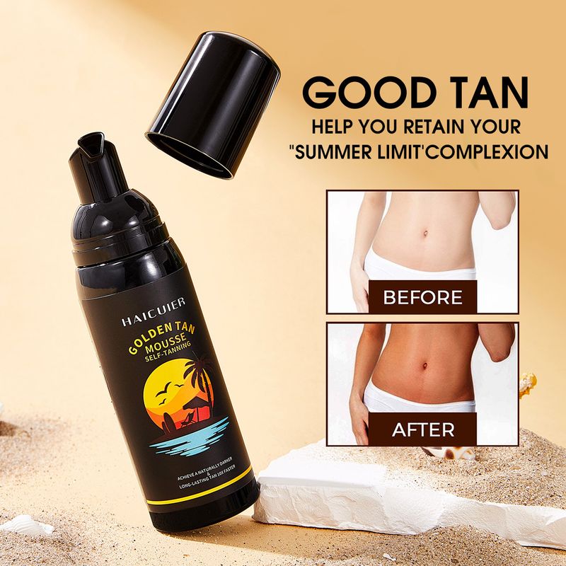 Cross Border Haicuier Gold Tanning Mousse Body Moisturizing Bronze Wheat Color Zelfbruinende Lotion_voghion.com
