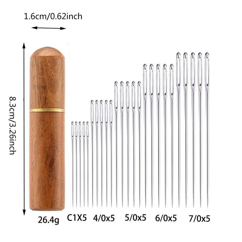 Šūšanas instrumenti Pudelēs pildītas lielas acs manuālās šujamās adatas Daudzfunkcionāla manuāla šūšanas kokvilnas segas adatu komplekts Manuāla šūšanas adatu kombinācija_voghion.com