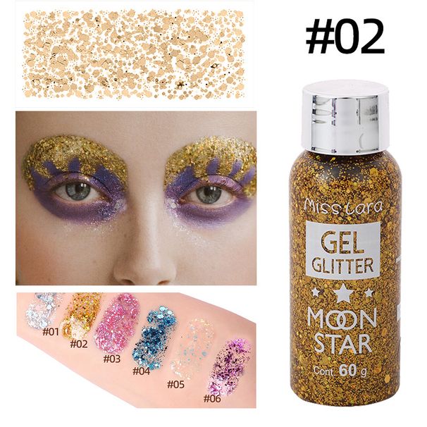 Exploded gel large capacity laser glitter liquid eye shadow body dazzle stage makeup_voghion.com