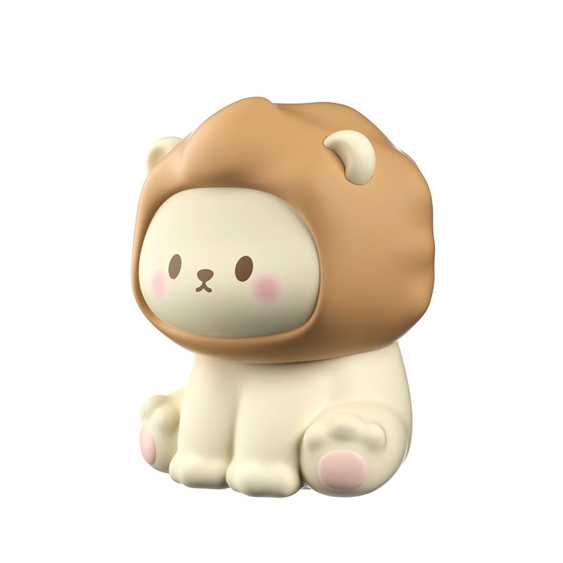 Niedliche Löwe Pat Silikon Lampe entzückendes Geschenk Augenschutz Schlaf Begleiter Baby Nachtlicht Schlafsaal Kinder_voghion.com